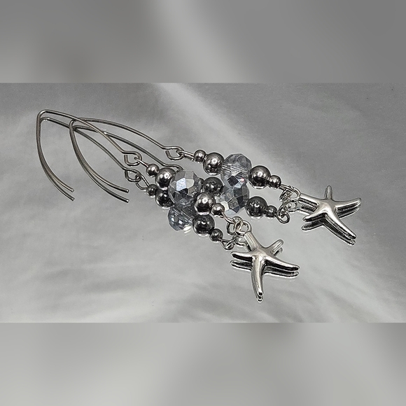 Silver Starfish Jewelry Set - Picture 7 of 12